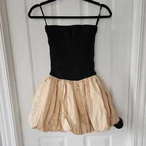 Elegant Black and Cream Dress
